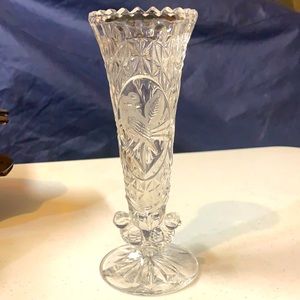 Hofbauer Vintage Crystal Bird Vase
